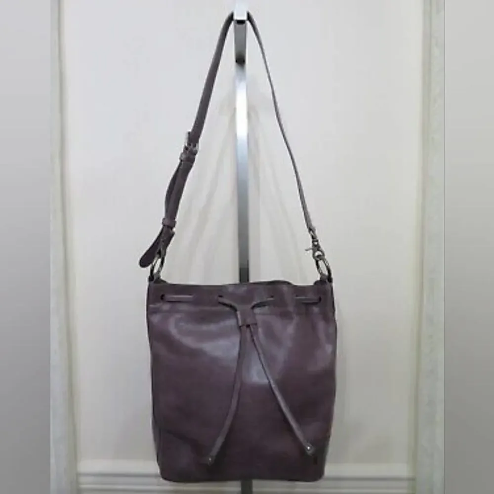 FRYE‎ MELISSA LEATHER DRAWSTRING HOBO BAG PURSE NEW AMETHYST